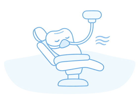 Comfortable sedation dentistry illustration
